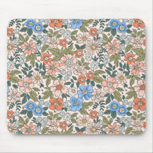 Coral Garden Flower Pattern Muismat