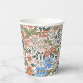 Coral Garden Flower Pattern Papieren Bekers (Rechts)