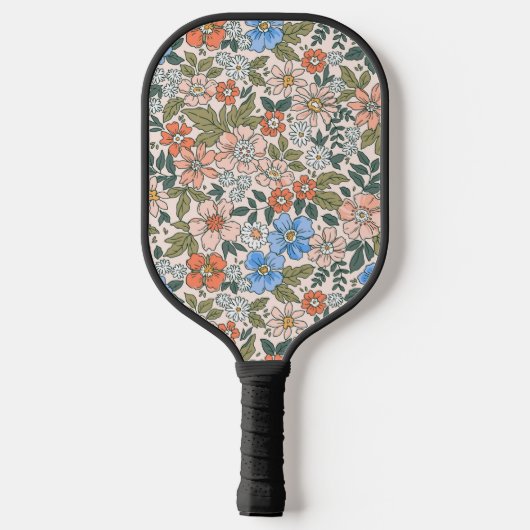Coral Garden Flower Pattern Pickleball Paddle (Achterkant)