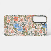 Coral Garden Flower Pattern Samsung Galaxy Hoesje (Achterkant horizontaal)