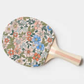 Coral Garden Flower Pattern Tafeltennisbatje (Zijkant)