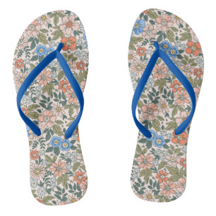 Coral Garden Flower Pattern Teenslippers