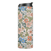 Coral Garden Flower Pattern Thermosbeker (Gedraaid links)