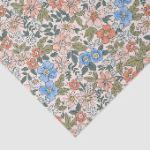 Coral Garden Flower Pattern Tissuepapier (Detail)