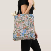 Coral Garden Flower Pattern Tote Bag (Dichtbij)