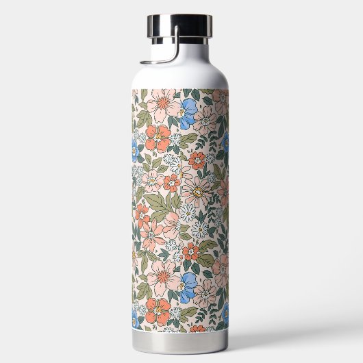 Coral Garden Flower Pattern Waterfles (Rechts)