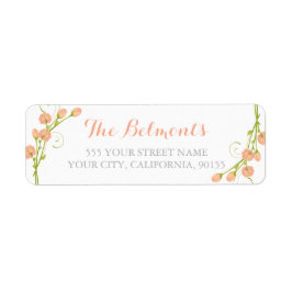 Coral Garden Rozen - retouradreslabels Etiket