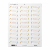 Coral Garden Rozen - retouradreslabels Etiket (Full Sheet)