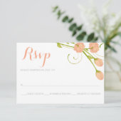 Coral Garden-Rozen - RSVP-reactiekaart RSVP Kaartje (Staand voorkant)