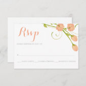 Coral Garden-Rozen - RSVP-reactiekaart RSVP Kaartje (Voorkant / Achterkant)