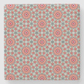 Coral Garden Tile Pattern Stenen Onderzetter (Voorkant)