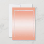 Coral Gem en Glitter 35th Wedding Jubileum RSVP (Achterkant)