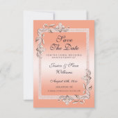 Coral Gem en Glitter 35th Wedding Jubileum Sav Save The Date (Voorkant)