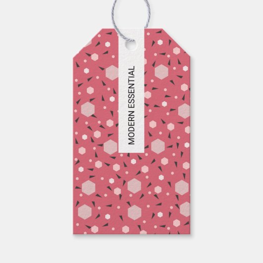 Coral Geo Edition Cadeaulabel (Voorkant)