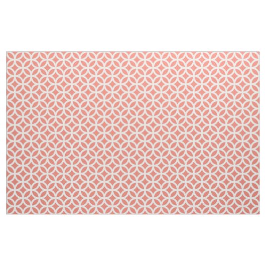 Coral Geometric Pattern Fabric Stof (Yard (91,4 cm))