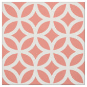 Coral Geometric Pattern Fabric Stof (Swatch)