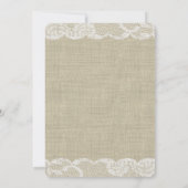  Coral Gerbera Daisy en Lace Wedding Kaart (Achterkant)