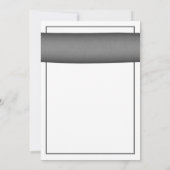 Coral Gerbera Daisy Gray Ribbon Invitation Kaart (Achterkant)