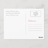 Coral Gerbera Daisy Grey Damask Bruiloft Dank u Briefkaart (Achterkant)