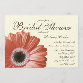 Coral Gerbera Daisy Vrijgezellenfeest Kaart