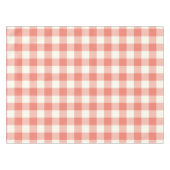 Coral Gingham / Buffalo Check Tablecloth Tafelkleed (Voorkant (Horizontaal))