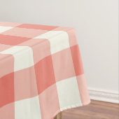 Coral Gingham / Buffalo Check Tablecloth Tafelkleed (Voorbeeld)