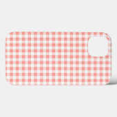 Coral Gingham Check iPad case (Achterkant (horizontaal))
