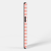 Coral Gingham Check iPad case iPhone Hoesje (Rechterkant)
