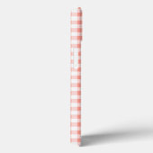 Coral Gingham Check 'Monogram' iPad Mini hoesje (Achterkant / Rechts)