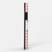 Coral Gingham Check 'Naam' iPhone hoesje (Achterkant/rechts)