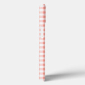Coral Gingham Check oval ster 'Name' iPad case (Achterkant / Rechts)