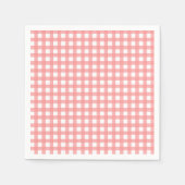Coral Gingham Papieren servetten (Voorkant)