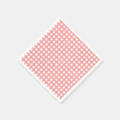 Coral Gingham Papieren servetten (Hoek)