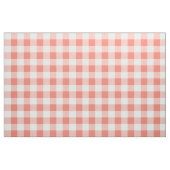 Coral Gingham Pattern Fabric Stof (Yard (91,4 cm))