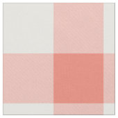 Coral Gingham Pattern Fabric Stof (Close Up)