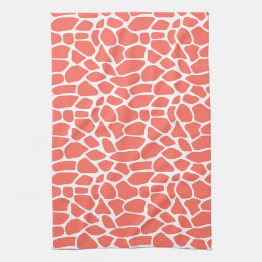 Coral Giraffe Pattern Theedoek (Verticaal)