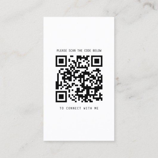 Coral Glitter Foto Visitekaartje met QR Code (Achterkant)