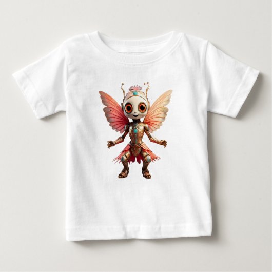 Coral Gold Cute Dancing Robot Pixie (Voorkant)