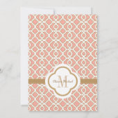 Coral Gold Marokkaanse geïnspireerde bruiloft uitn Kaart (Achterkant)