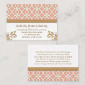 Coral Gold Marokkaanse Receptie Enclosure Kaarten (Voorkant / Achterkant)