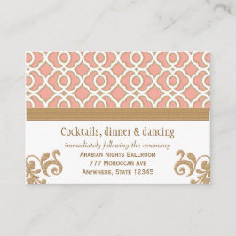 Coral Gold Marokkaanse Receptie Enclosure Kaarten