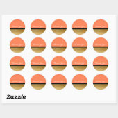 Coral & Gold Moderne Elegante Glam Chic Sticker (Vel)