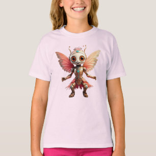 Coral Gold Schattige Dansende Robot Pixie T-shirt