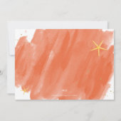 Coral & Gold Tropische Waterverf kerstkaart (Achterkant)