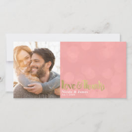 Coral Gold Wedding Foto Love & Bedankt Bedankt