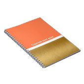 Coral & Gold & White Modern Glam Journal-Notitiebo Notitieboek (Rechterzijde)