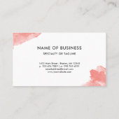 Coral Golden Ocher Waterverf Visitekaartje (Achterkant)