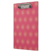 Coral | Golden Zinnia Flower Medallions Klembord (Links)