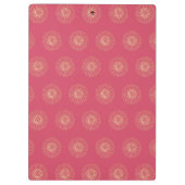 Coral | Golden Zinnia Flower Medallions Klembord (Achterkant)