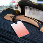 Coral Gradient Ombre Personalized Luggage Tag Bagagelabel<br><div class="desc">Dress up your suitcase -- and make it stand out on the baggage carousel -- with this pretty luggage tag! Design features a coral to white ombre gradient,  fully customizable with your name and contact details. Check our shop for additional colors and coordinating accessories.</div>